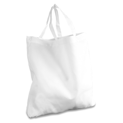 Einkaufstasche weiß mit Bodenfalte, Preis: EUR 4,80, Größe 42 x 45 x 9,50 cm weitere Größen auf Anfrage